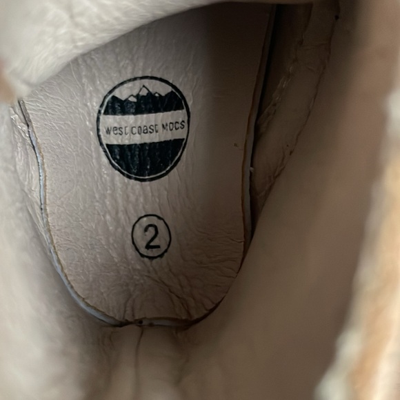 West Coast Mocs Unisex Infant Toddler Leather Booties Size 2 - Picture 5 of 6